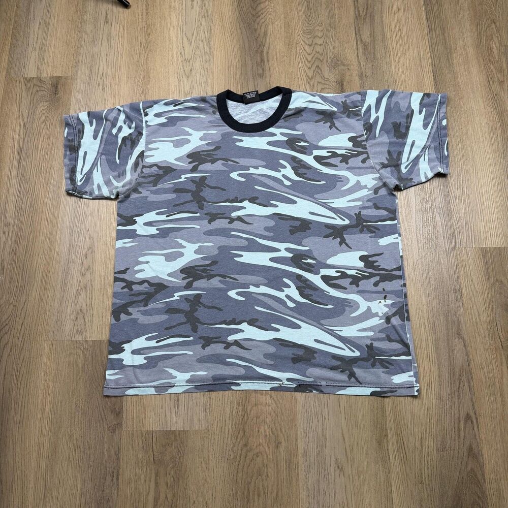 Rothco Shirt Mens 2XL Gray Camo Band Of Brothers Graphic Tee USA Military